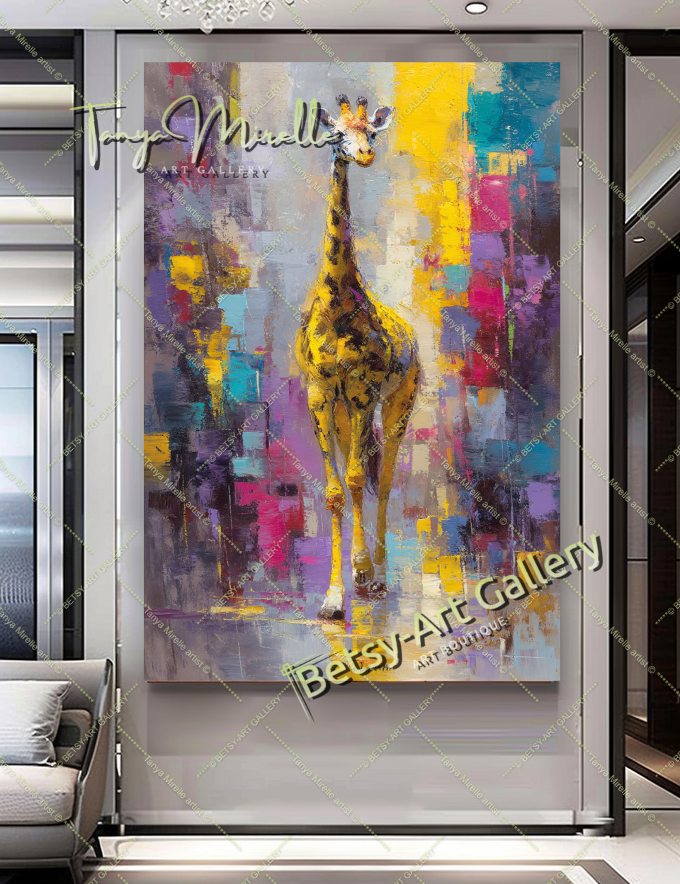 {{ product.title }} canvas artwork by Tanya Mirelle – modern wall decor – original artwork for home, living room, office, or gallery
