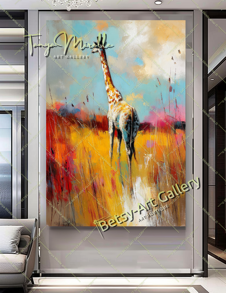 {{ product.title }} canvas artwork by Tanya Mirelle – modern wall decor – original artwork for home, living room, office, or gallery