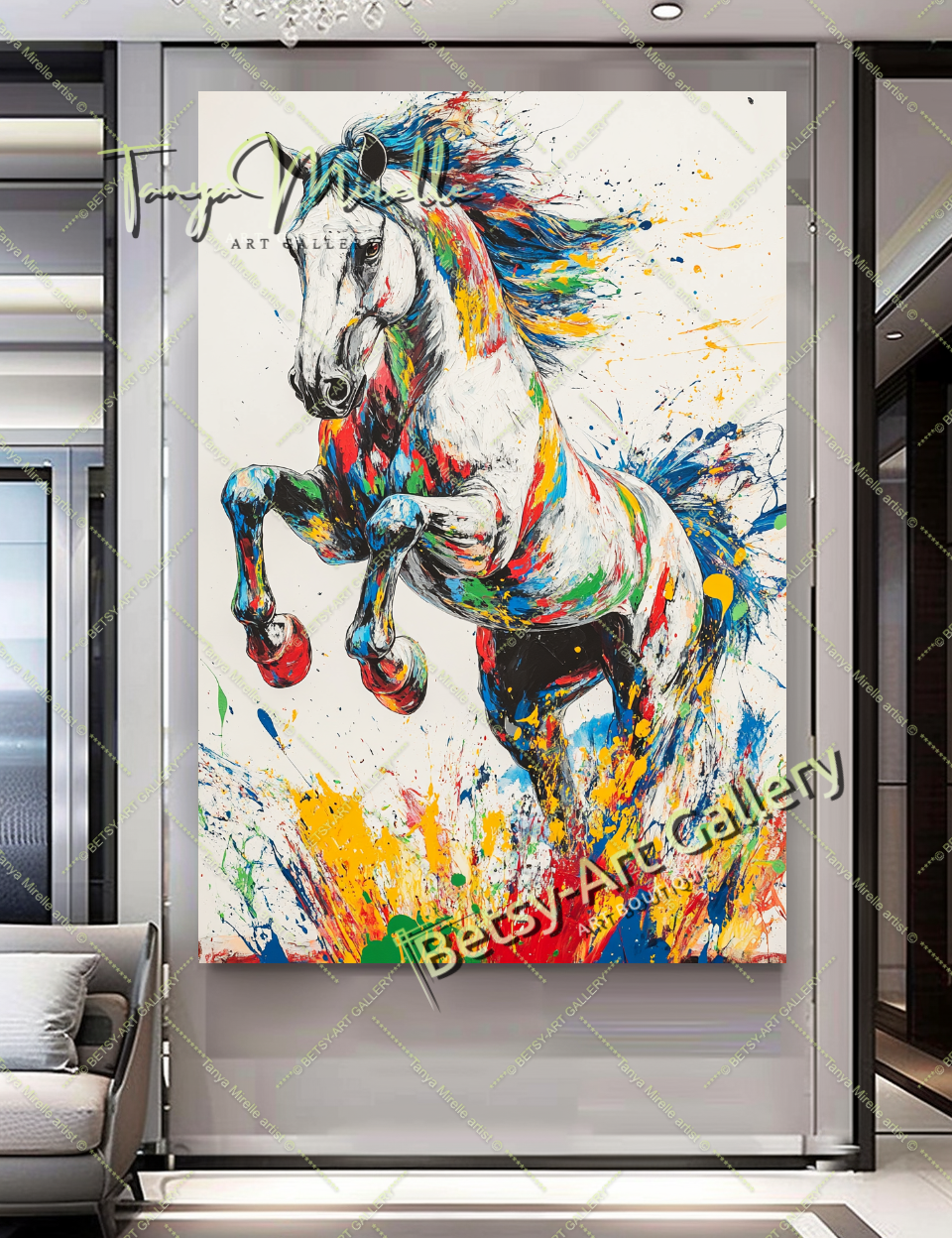 {{ product.title }} canvas artwork by Tanya Mirelle – modern wall decor – original artwork for home, living room, office, or gallery