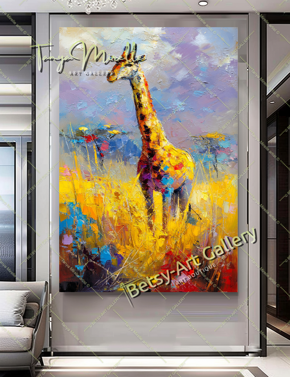 {{ product.title }} canvas artwork by Tanya Mirelle – modern wall decor – original artwork for home, living room, office, or gallery