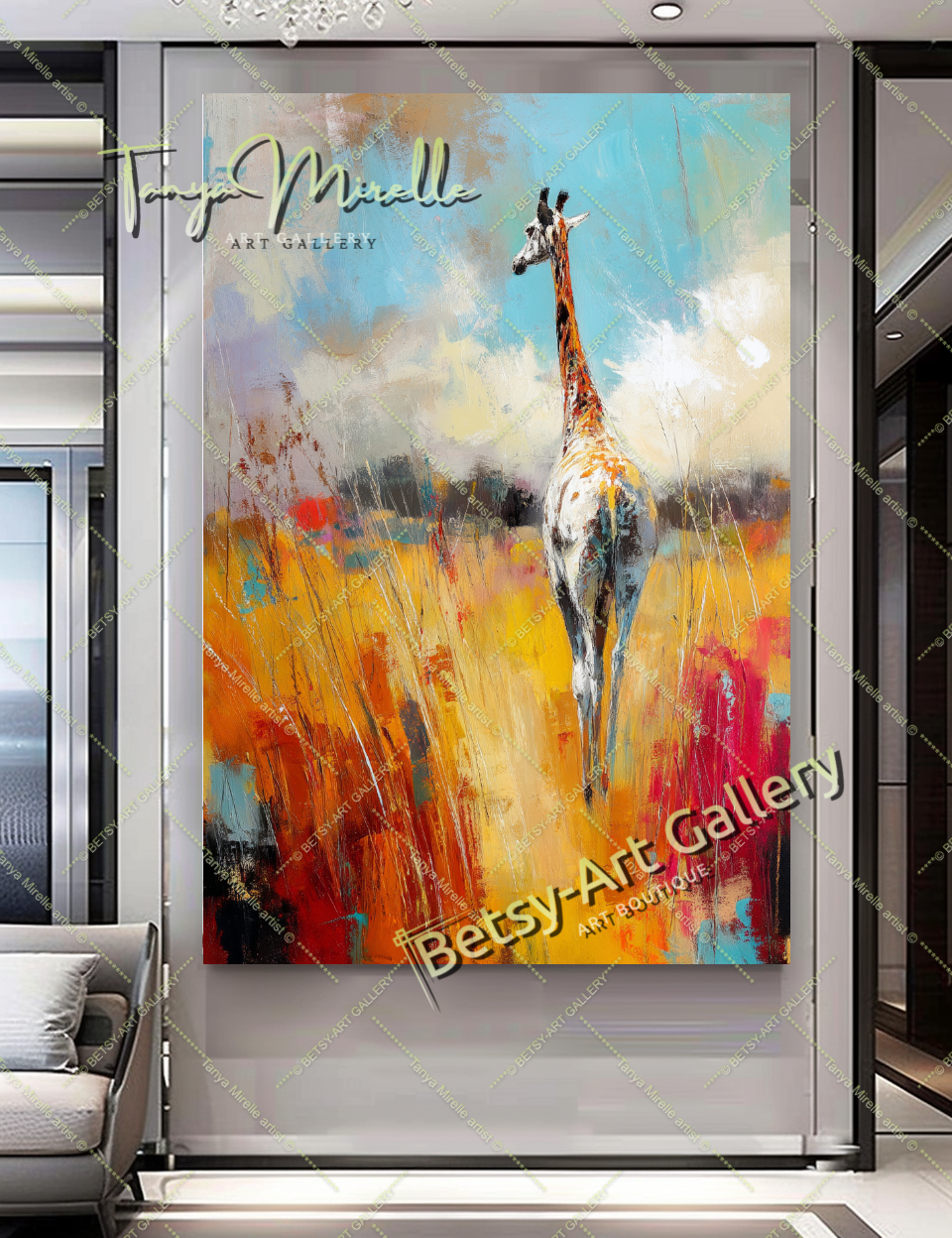 {{ product.title }} canvas artwork by Tanya Mirelle – modern wall decor – original artwork for home, living room, office, or gallery