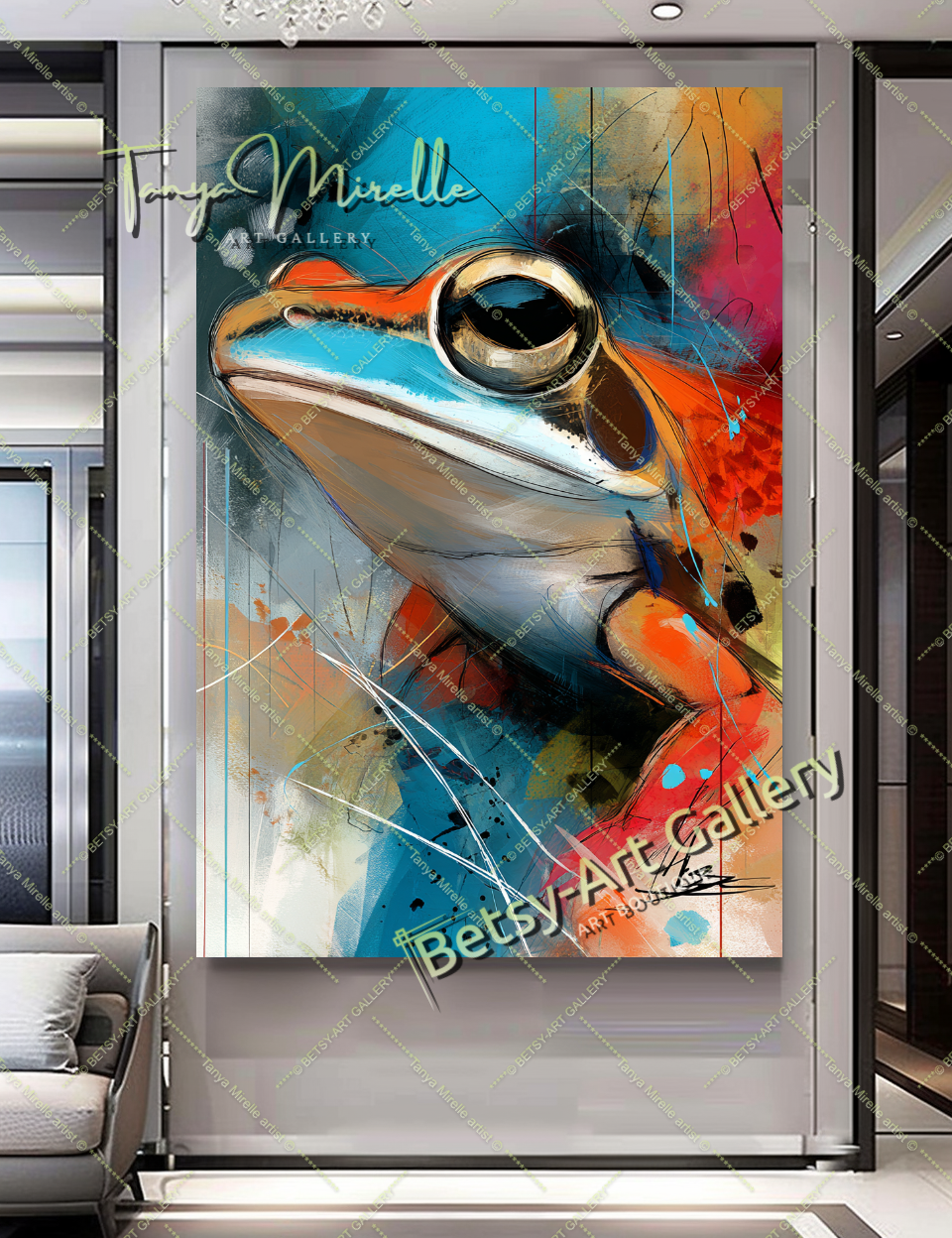 {{ product.title }} canvas artwork by Tanya Mirelle – modern wall decor – original artwork for home, living room, office, or gallery
