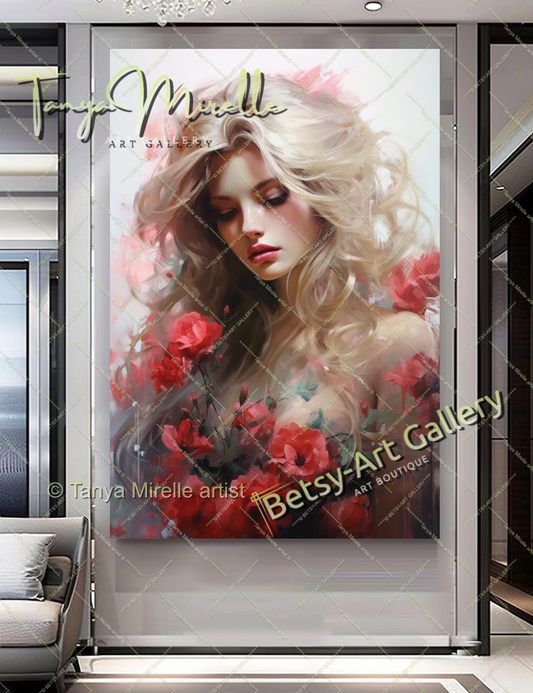 Pop Art Portrait Brigitte Bardot - Modern Canvas Print #2