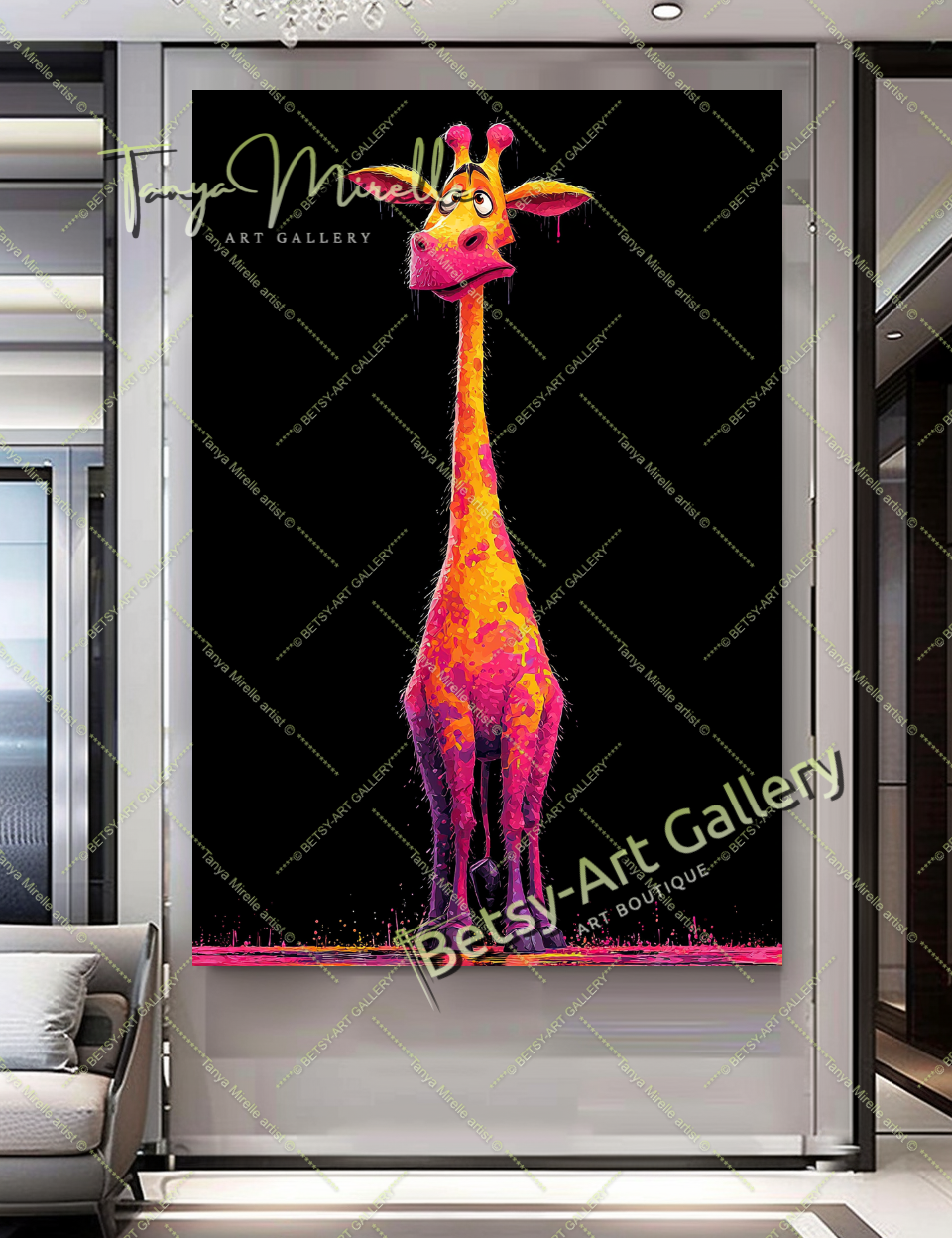 {{ product.title }} canvas artwork by Tanya Mirelle – modern wall decor – original artwork for home, living room, office, or gallery