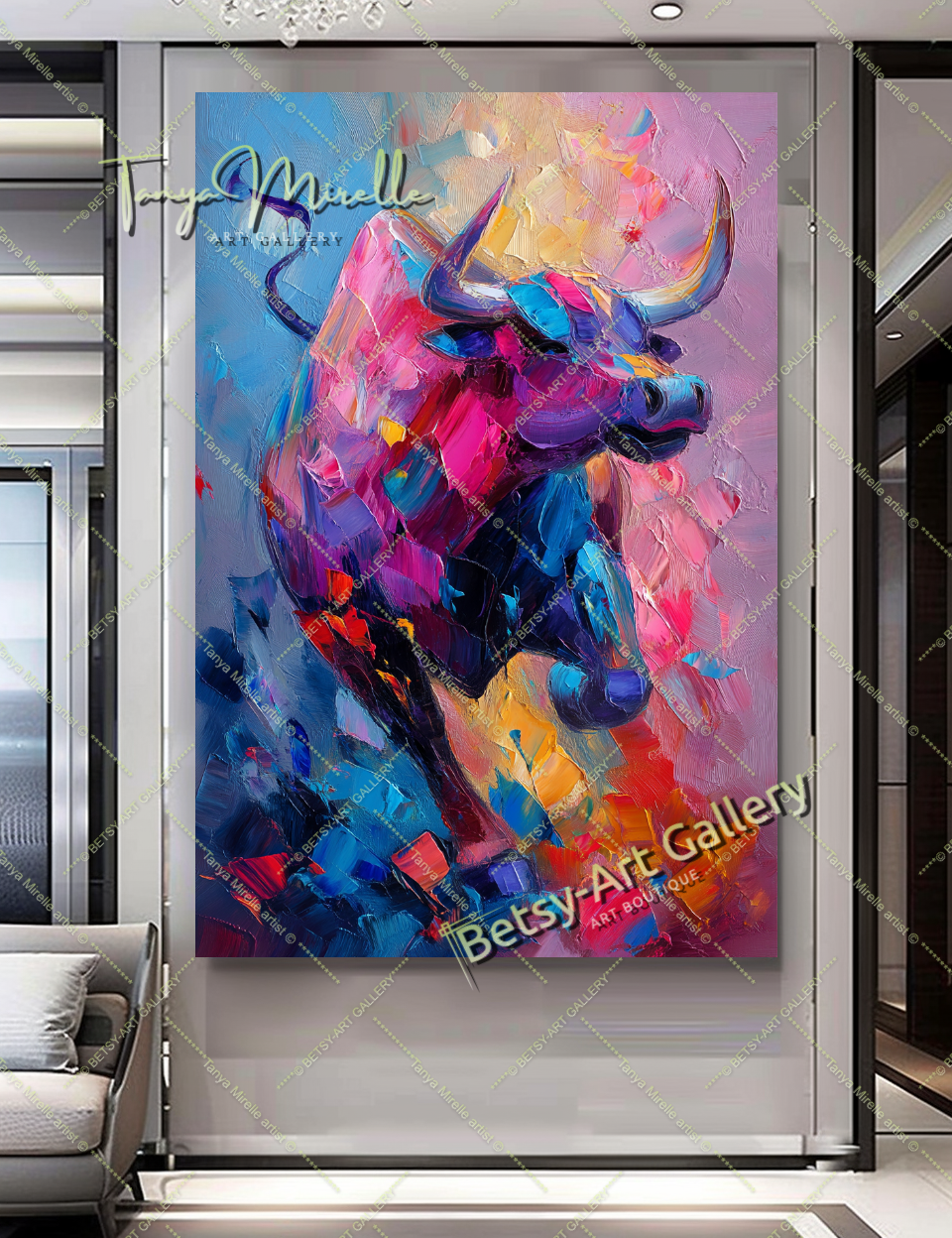 {{ product.title }} – {{ product.metafields.size | default: "Large" }} {{ product.metafields.technique | default: "Oil on Canvas" }} – {% if image.alt != blank %}{{ image.alt }}{% else %}{% if forloop.index0 == 0 %}Main view{% elsif forloop.index0 <= 2 %}Detail view{% else %}Close-up impasto texture{% endif %}{% endif %} by Tanya Mirelle – original artwork for home, living room, office, or gallery