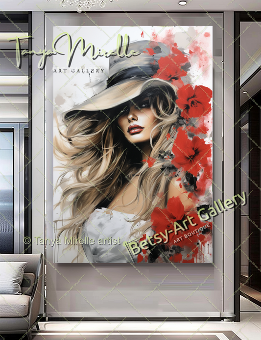 Pop Art Portrait Brigitte Bardot - Modern Canvas Print