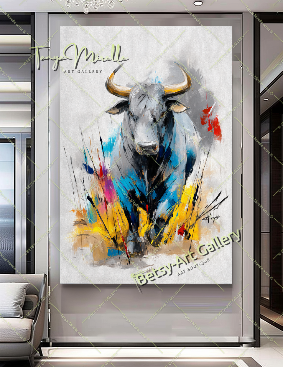 {{ product.title }} canvas artwork by Tanya Mirelle – modern wall decor – original artwork for home, living room, office, or gallery