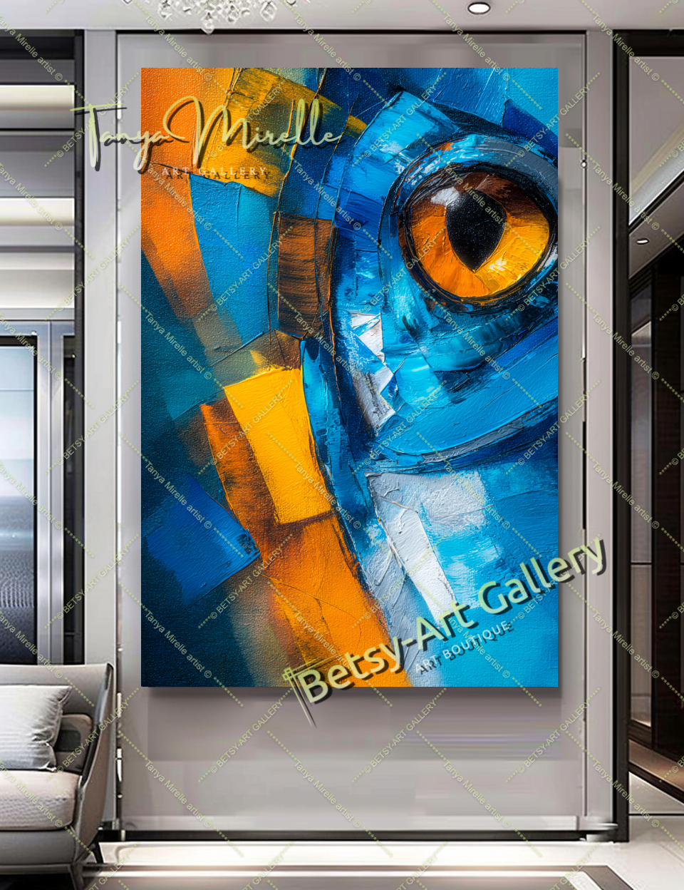 {{ product.title }} canvas artwork by Tanya Mirelle – modern wall decor – original artwork for home, living room, office, or gallery