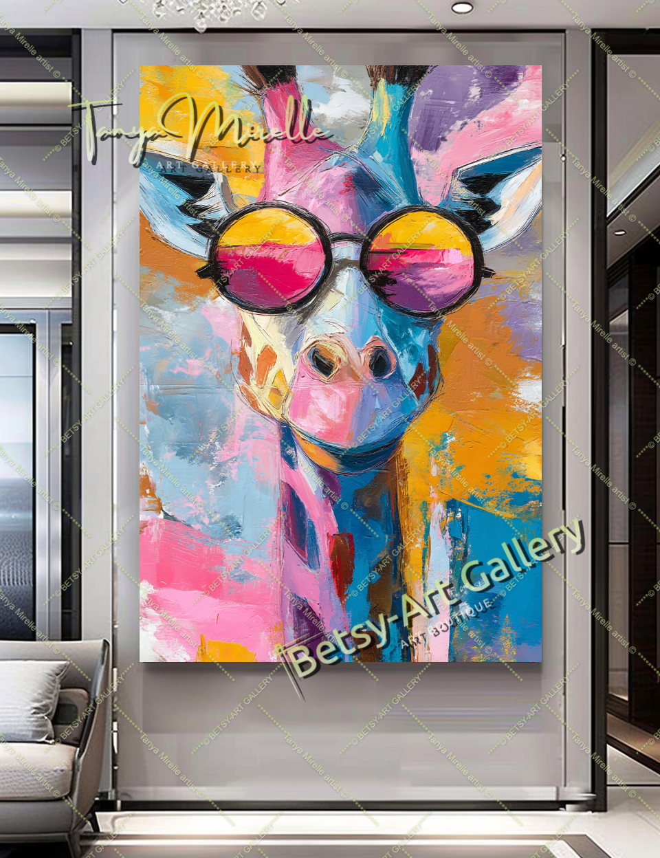 {{ product.title }} canvas artwork by Tanya Mirelle – modern wall decor – original artwork for home, living room, office, or gallery