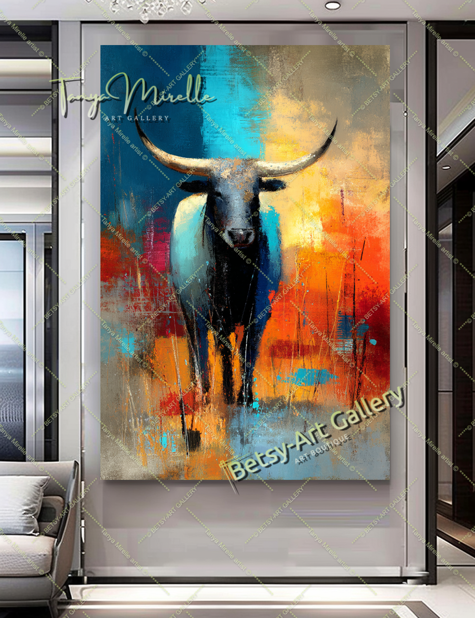 {{ product.title }} canvas artwork by Tanya Mirelle – modern wall decor – original artwork for home, living room, office, or gallery
