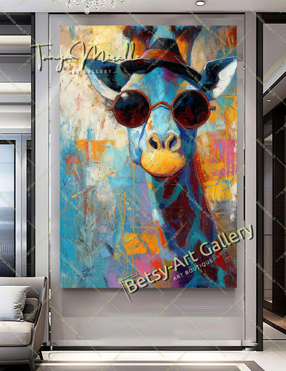 {{ product.title }} canvas artwork by Tanya Mirelle – modern wall decor – original artwork for home, living room, office, or gallery