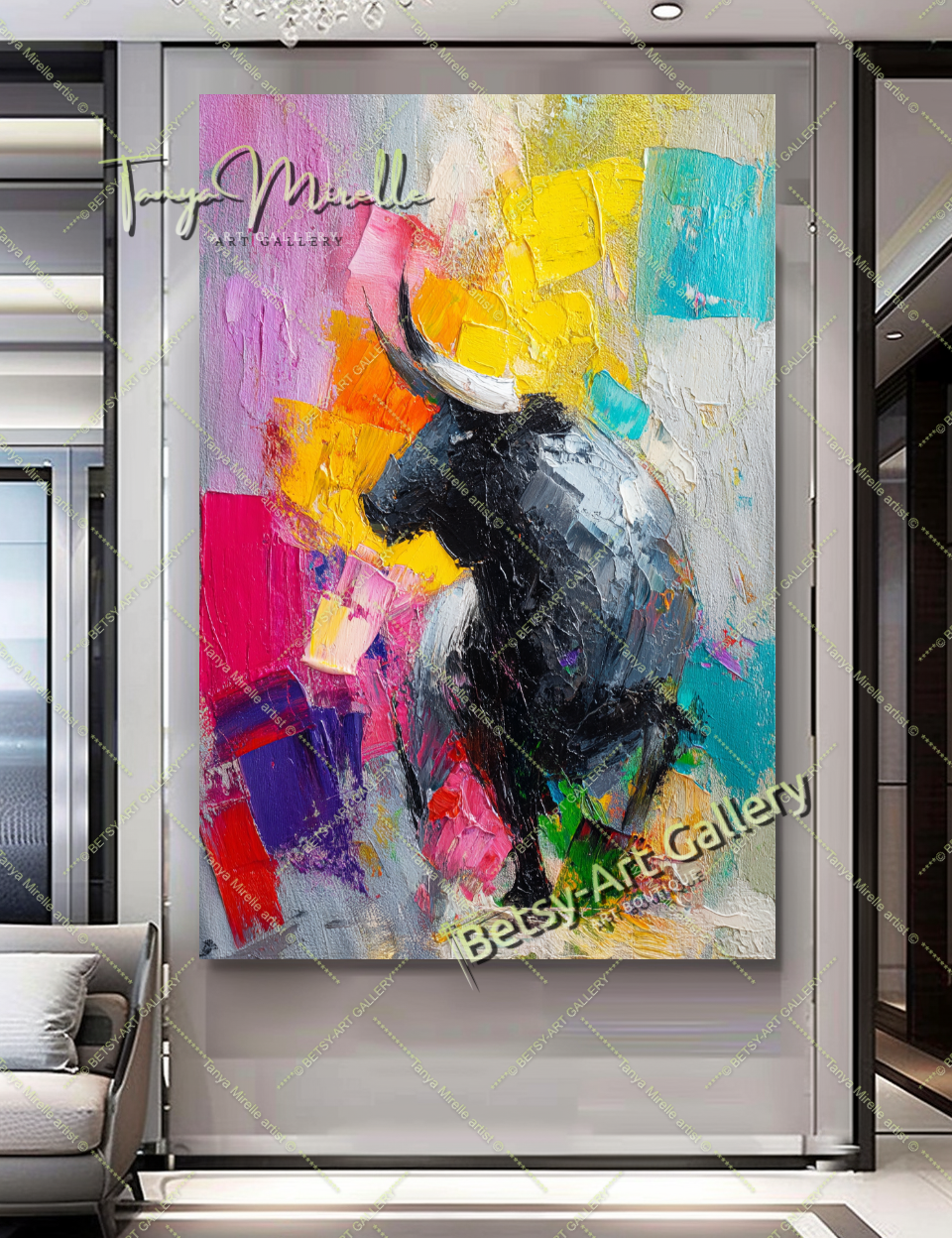 {{ product.title }} canvas artwork by Tanya Mirelle – modern wall decor – original artwork for home, living room, office, or gallery