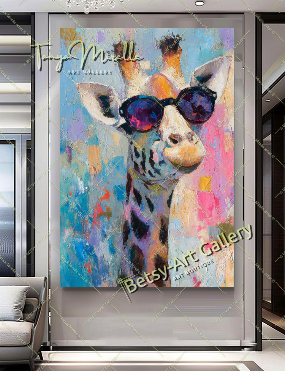 {{ product.title }} canvas artwork by Tanya Mirelle – modern wall decor – original artwork for home, living room, office, or gallery