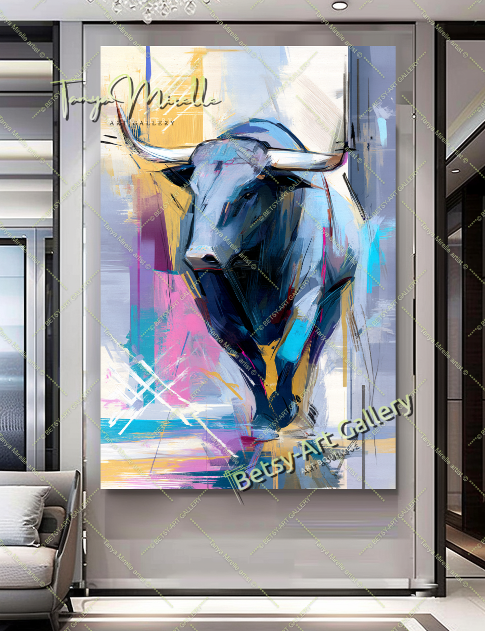 {{ product.title }} canvas artwork by Tanya Mirelle – modern wall decor – original artwork for home, living room, office, or gallery