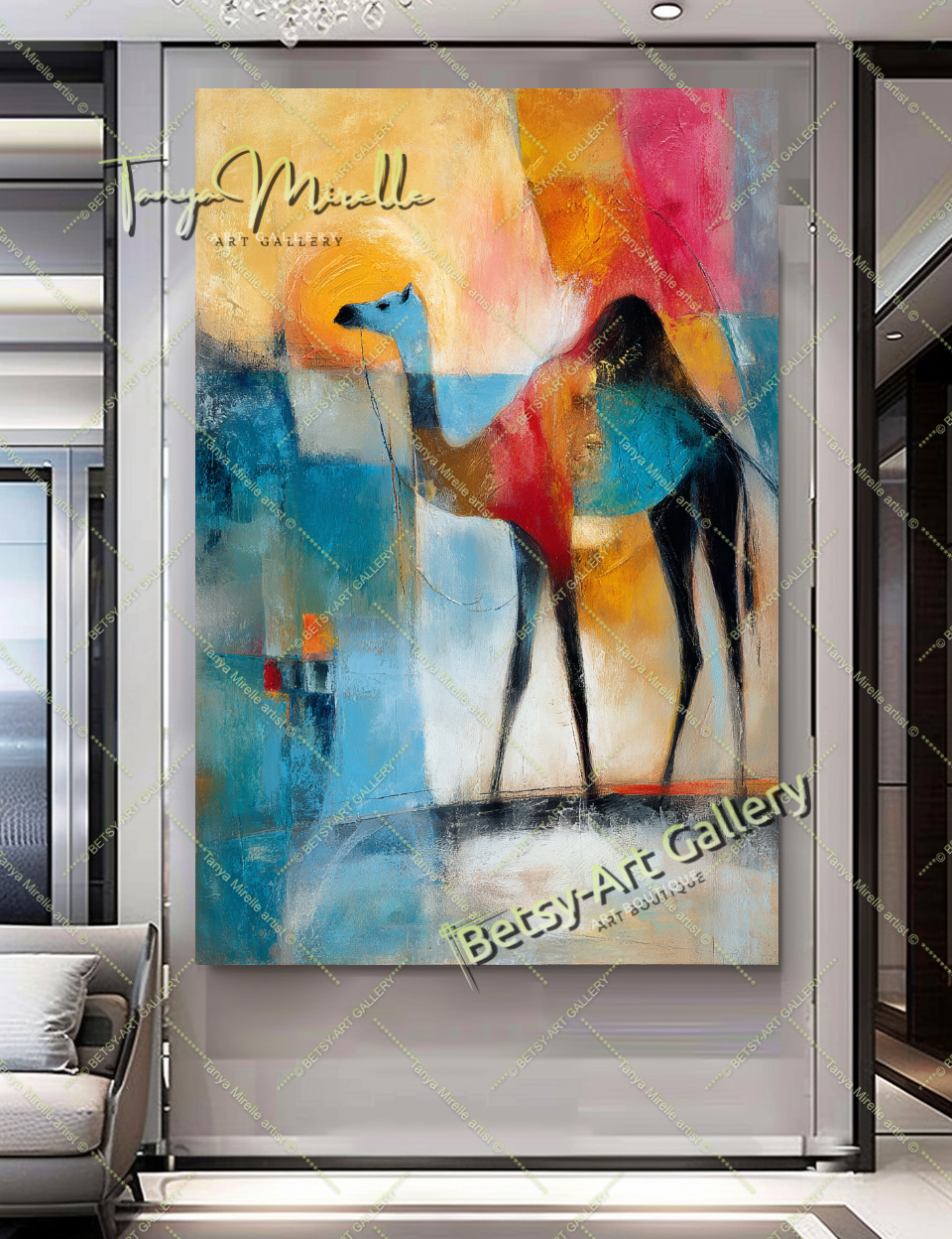 {{ product.title }} canvas artwork by Tanya Mirelle – modern wall decor – original artwork for home, living room, office, or gallery