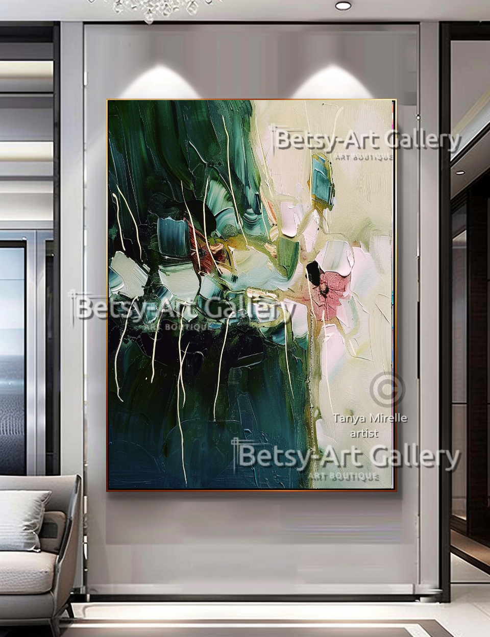 {{ product.title }} canvas artwork by Tanya Mirelle – modern wall decor – original artwork for home, living room, office, or gallery