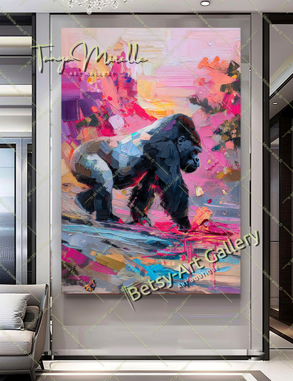 {{ product.title }} canvas artwork by Tanya Mirelle – modern wall decor – original artwork for home, living room, office, or gallery