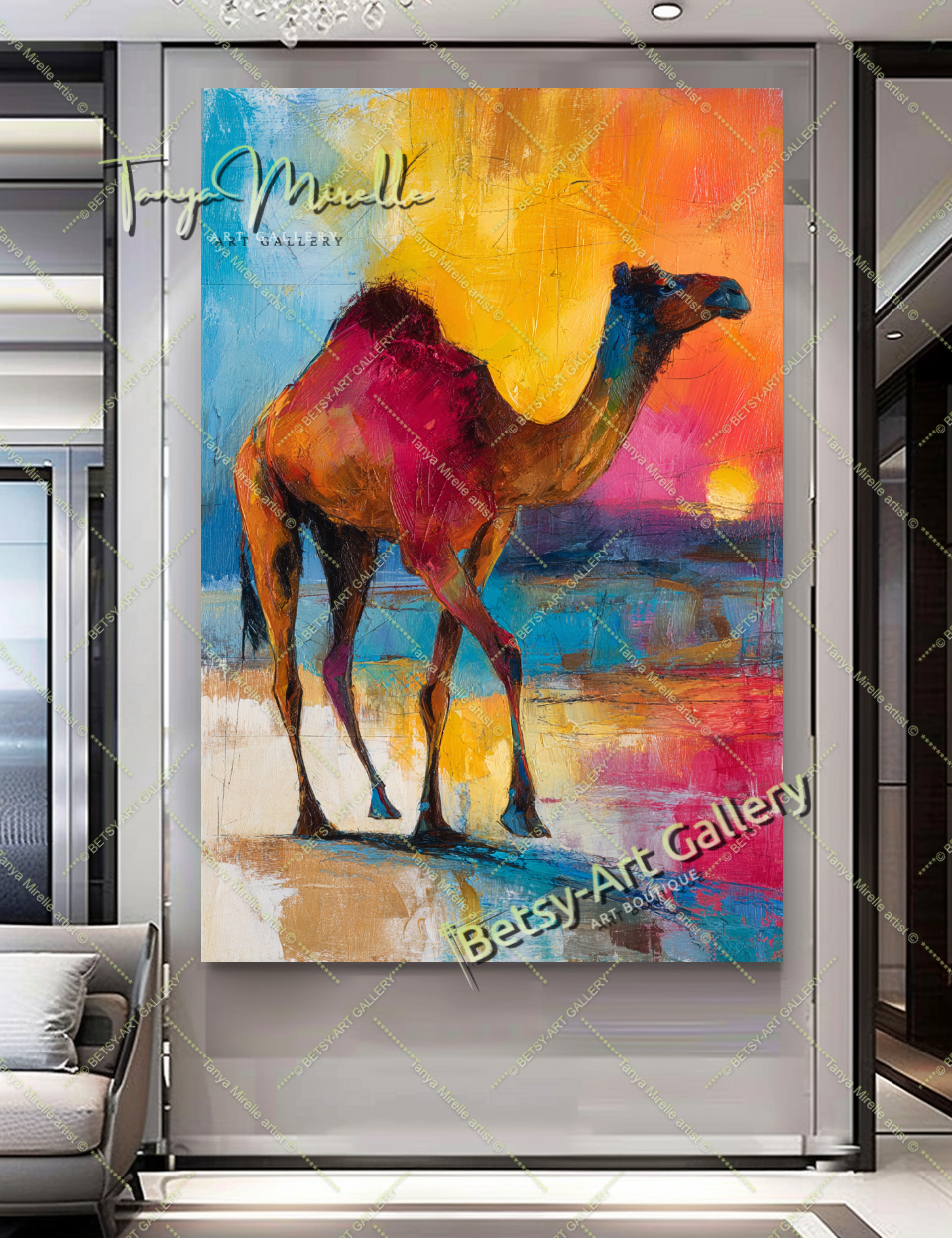 {{ product.title }} canvas artwork by Tanya Mirelle – modern wall decor – original artwork for home, living room, office, or gallery