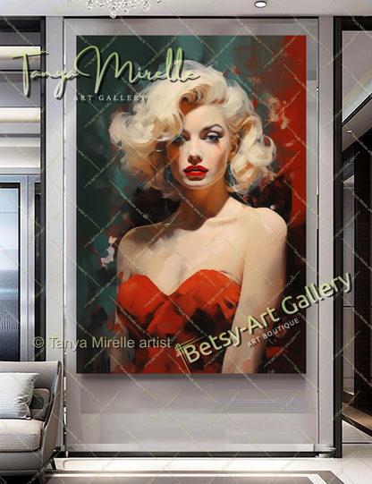 Vintage Woman's Portrait - Modern Canvas Print