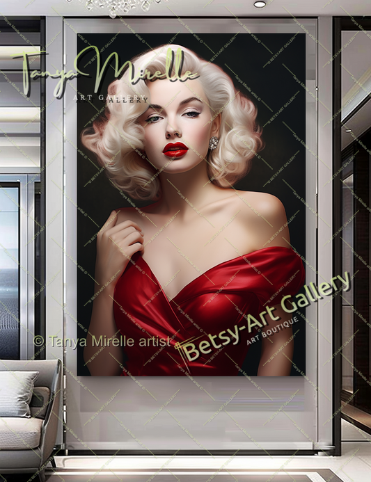 Vintage Woman's Portrait - Modern Canvas Print