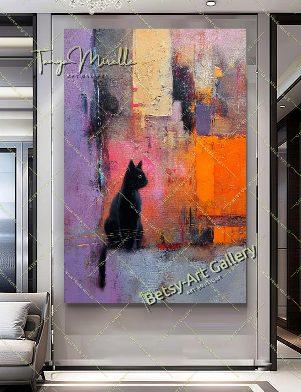 {{ product.title }} canvas artwork by Tanya Mirelle – modern wall decor – original artwork for home, living room, office, or gallery