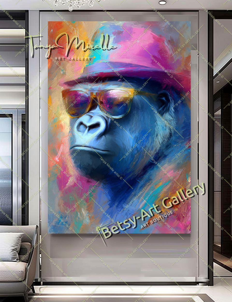 {{ product.title }} canvas artwork by Tanya Mirelle – modern wall decor – original artwork for home, living room, office, or gallery