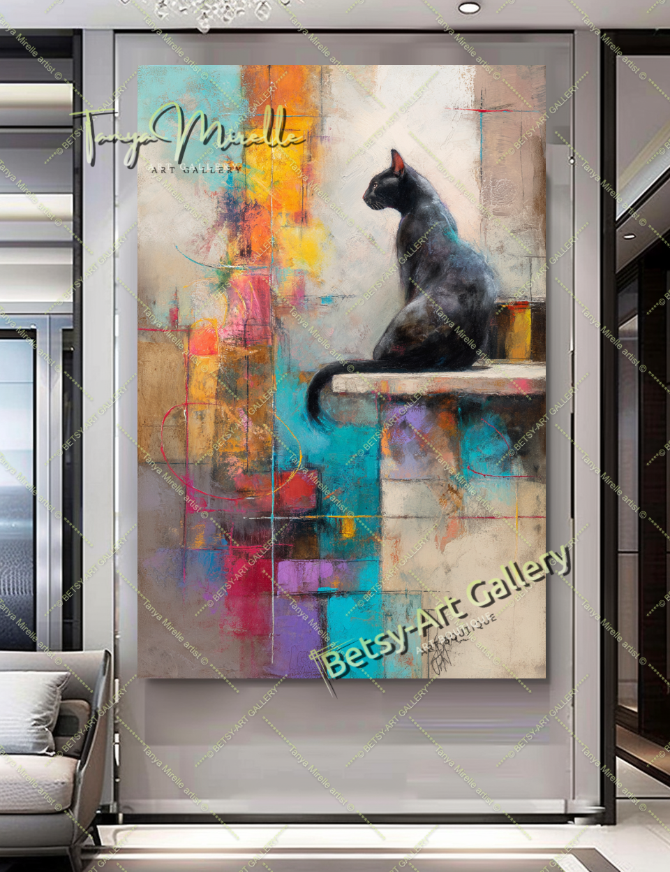 {{ product.title }} canvas artwork by Tanya Mirelle – modern wall decor – original artwork for home, living room, office, or gallery