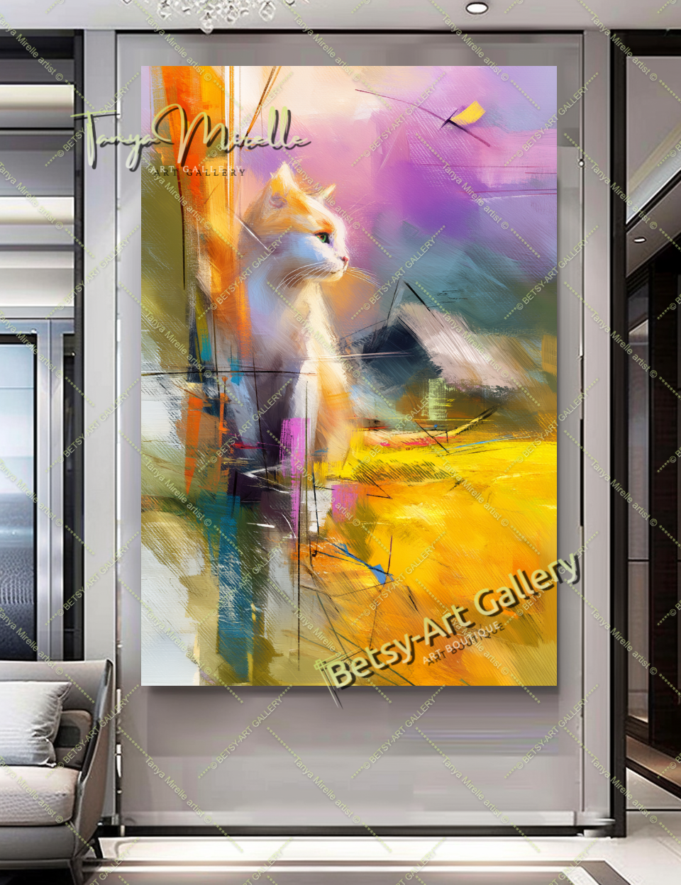 {{ product.title }} canvas artwork by Tanya Mirelle – modern wall decor – original artwork for home, living room, office, or gallery