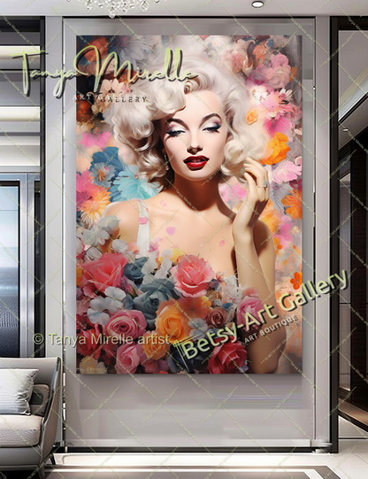 Charmant Portrait Marilyn Monroe - Modern Canvas Print