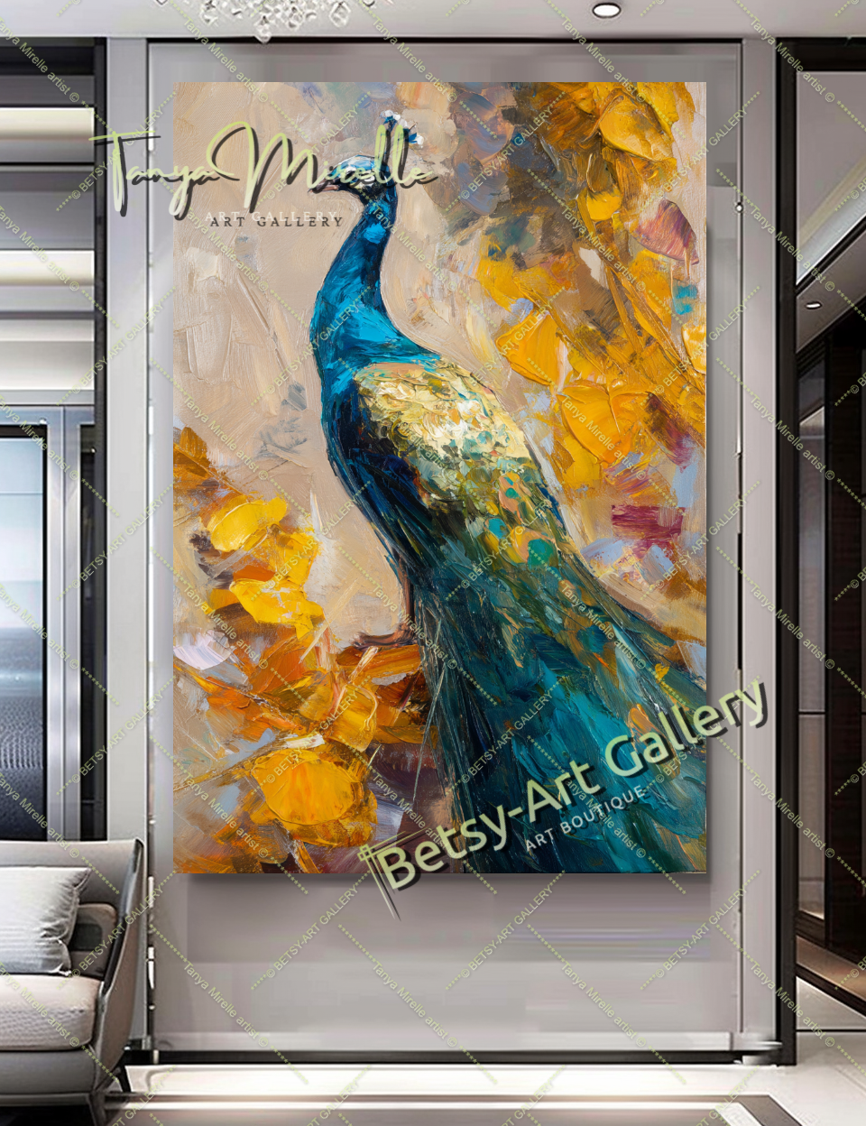 {{ product.title }} – {{ product.metafields.size | default: "Large" }} {{ product.metafields.technique | default: "Oil on Canvas" }} – {% if image.alt != blank %}{{ image.alt }}{% else %}{% if forloop.index0 == 0 %}Main view{% elsif forloop.index0 <= 2 %}Detail view{% else %}Close-up impasto texture{% endif %}{% endif %} by Tanya Mirelle – original artwork for home, living room, office, or gallery