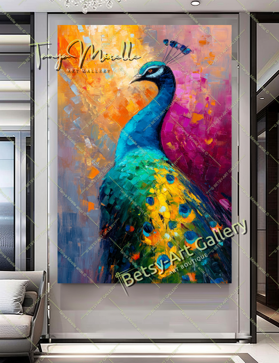 {{ product.title }} canvas artwork by Tanya Mirelle – modern wall decor – original artwork for home, living room, office, or gallery