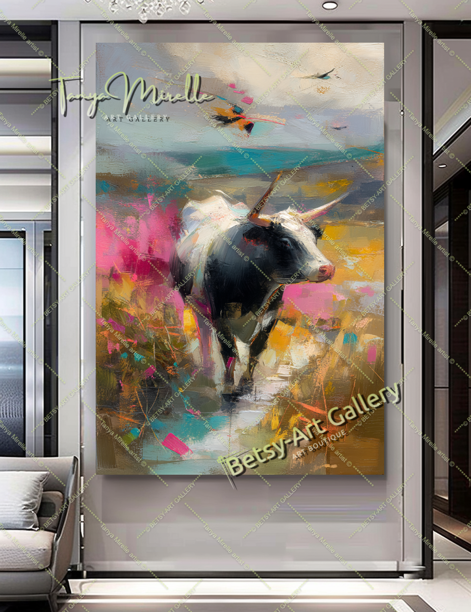 {{ product.title }} – {{ product.metafields.size | default: "Large" }} {{ product.metafields.technique | default: "Oil on Canvas" }} – {% if image.alt != blank %}{{ image.alt }}{% else %}{% if forloop.index0 == 0 %}Main view{% elsif forloop.index0 <= 2 %}Detail view{% else %}Close-up impasto texture{% endif %}{% endif %} by Tanya Mirelle – original artwork for home, living room, office, or gallery