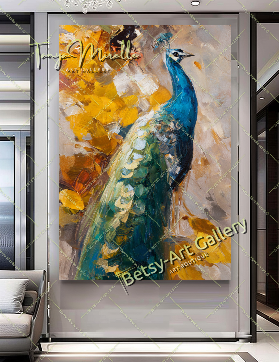 {{ product.title }} canvas artwork by Tanya Mirelle – modern wall decor – original artwork for home, living room, office, or gallery