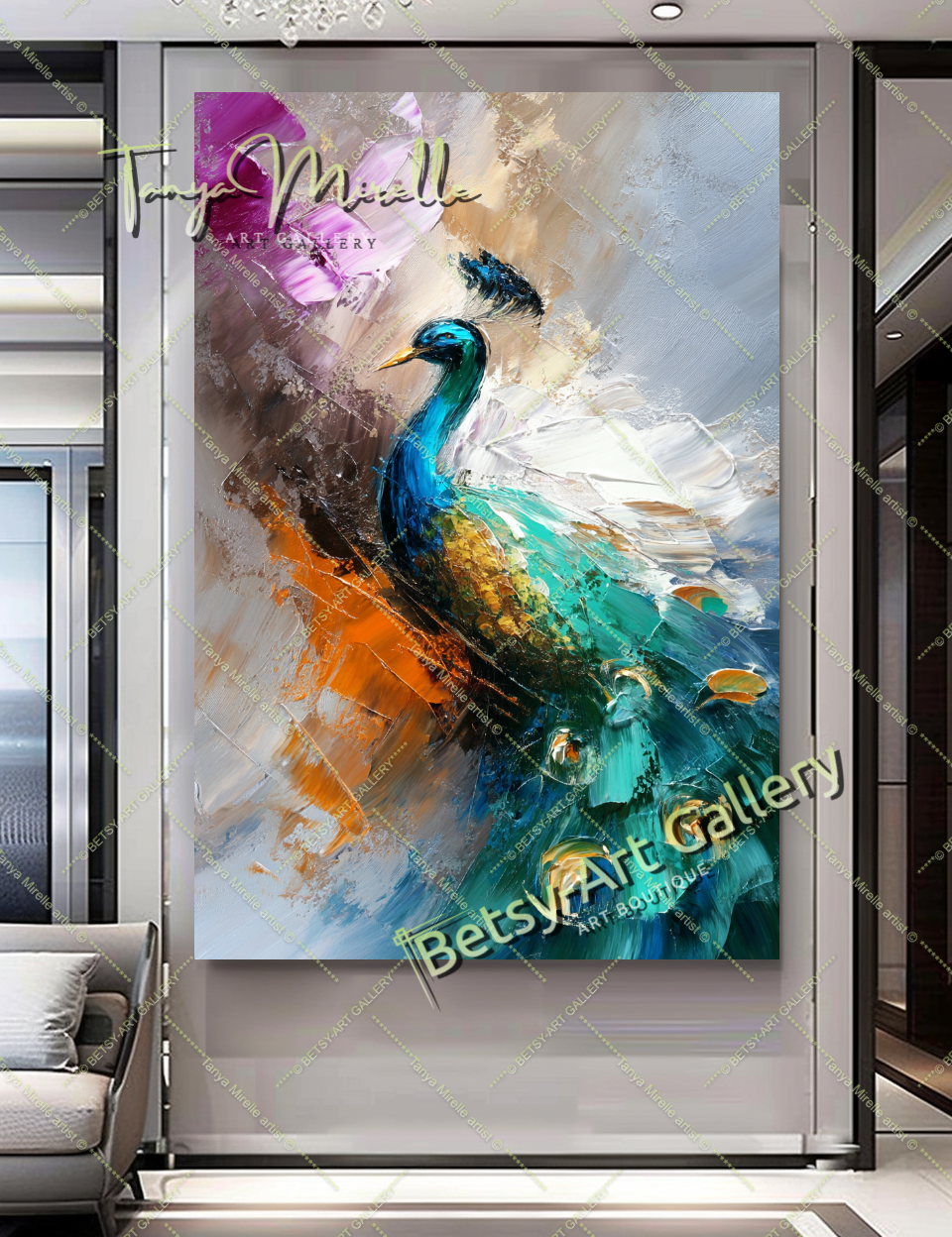 {{ product.title }} canvas artwork by Tanya Mirelle – modern wall decor – original artwork for home, living room, office, or gallery