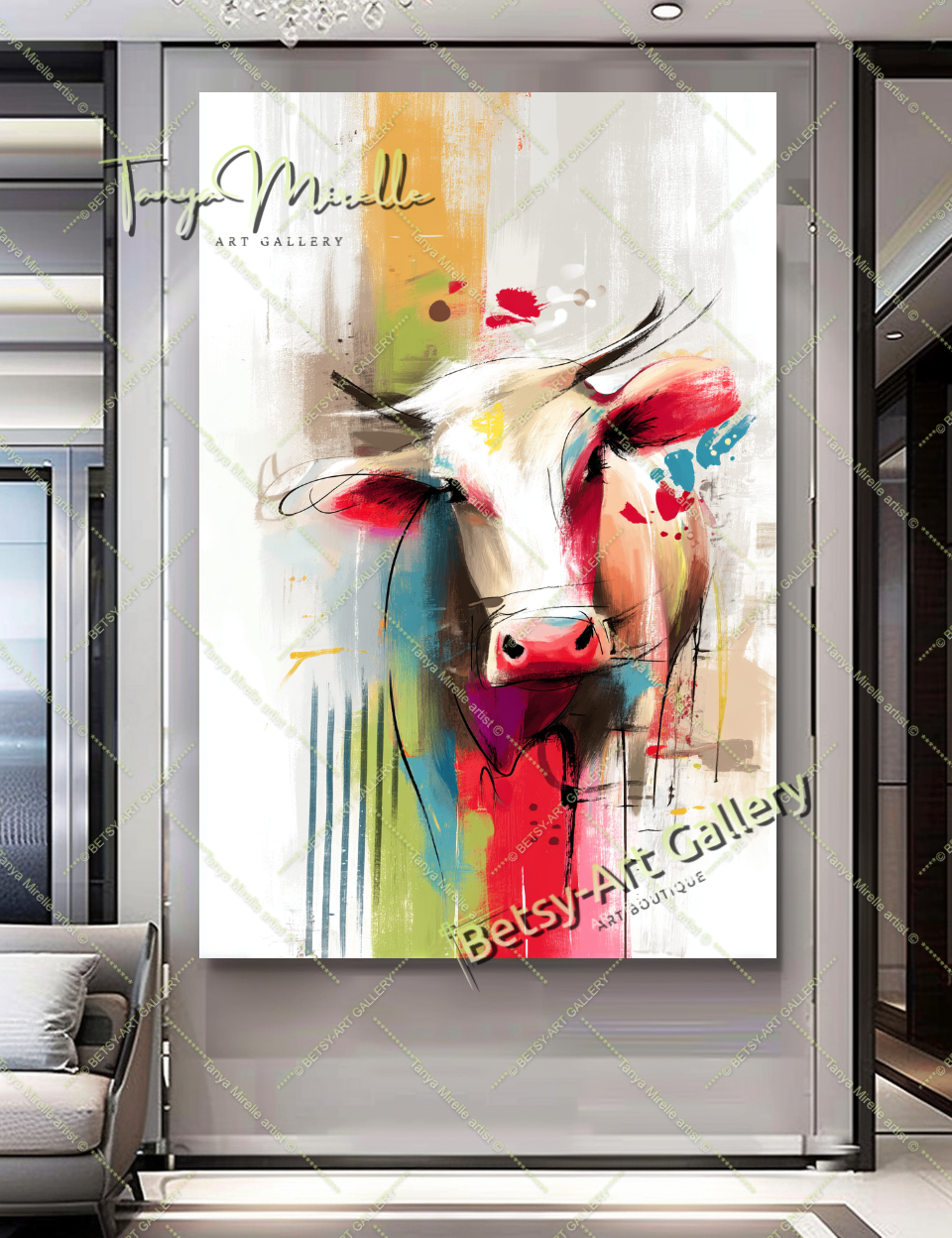 {{ product.title }} canvas artwork by Tanya Mirelle – modern wall decor – original artwork for home, living room, office, or gallery