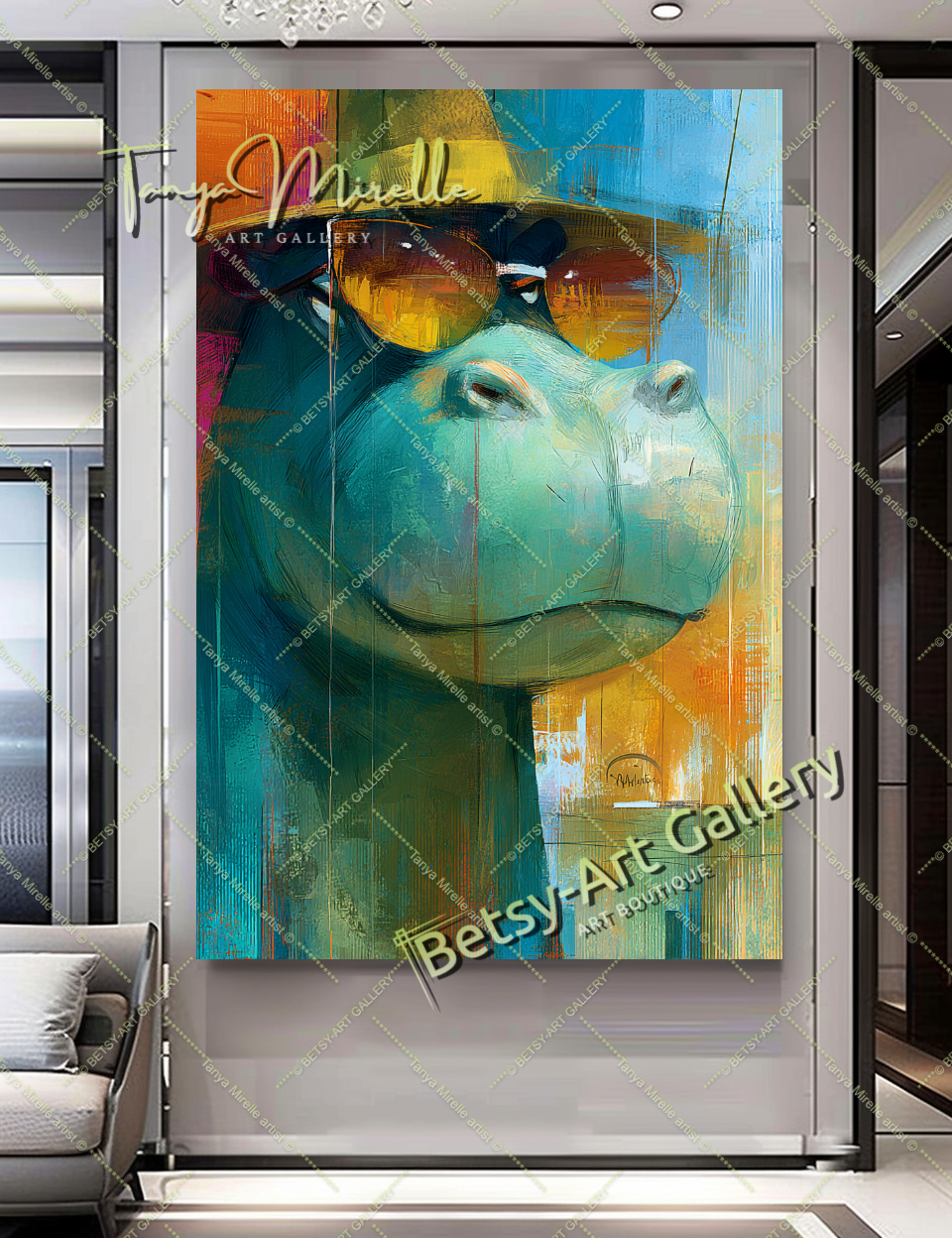 {{ product.title }} canvas artwork by Tanya Mirelle – modern wall decor – original artwork for home, living room, office, or gallery