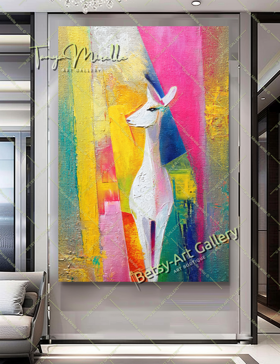 {{ product.title }} canvas artwork by Tanya Mirelle – modern wall decor – original artwork for home, living room, office, or gallery