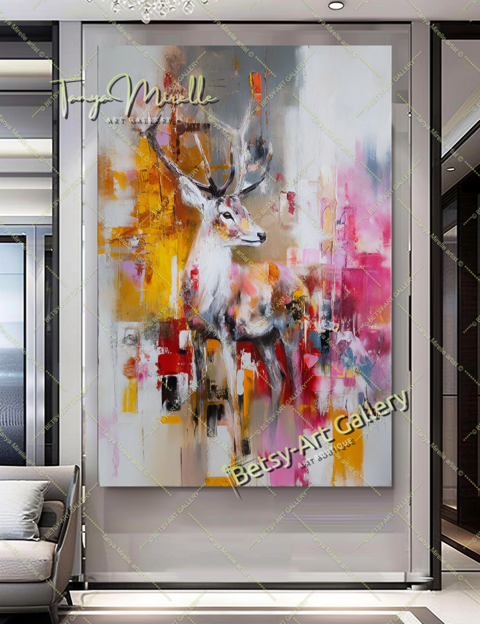 {{ product.title }} canvas artwork by Tanya Mirelle – modern wall decor – original artwork for home, living room, office, or gallery
