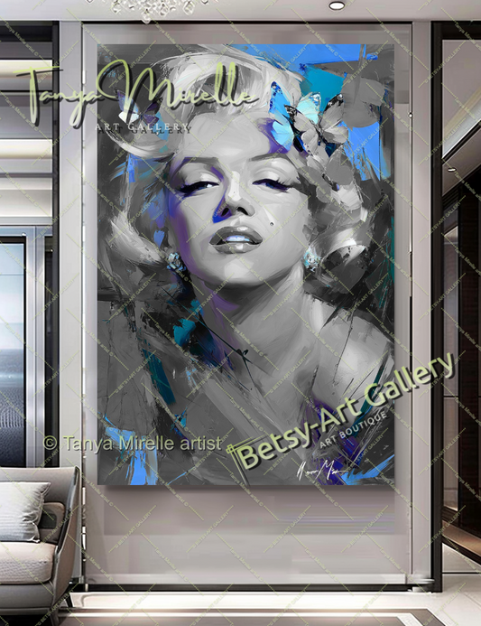 Iconic Portrait Marilyn Monroe - Modern Pop Art Canvas Print #2