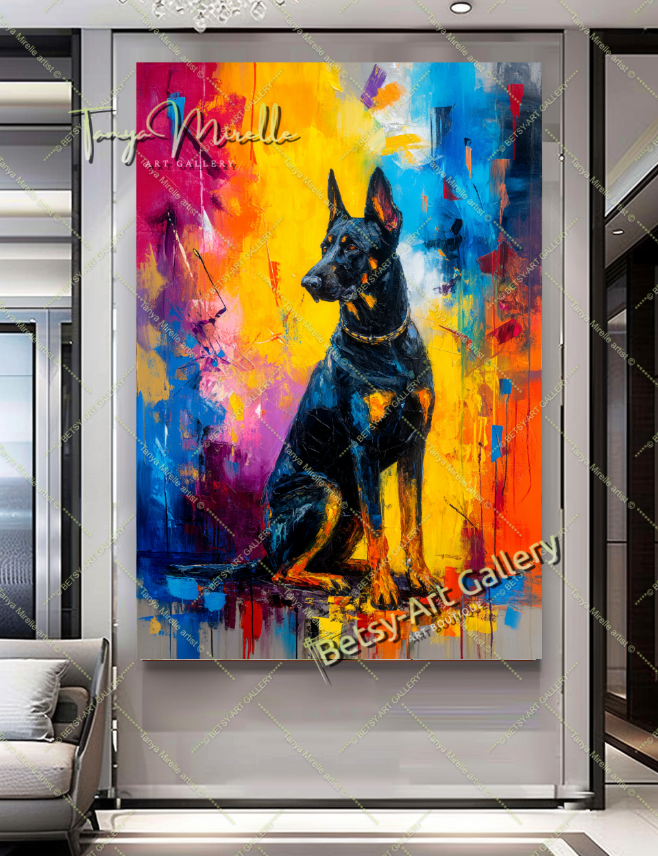 {{ product.title }} canvas artwork by Tanya Mirelle – modern wall decor – original artwork for home, living room, office, or gallery