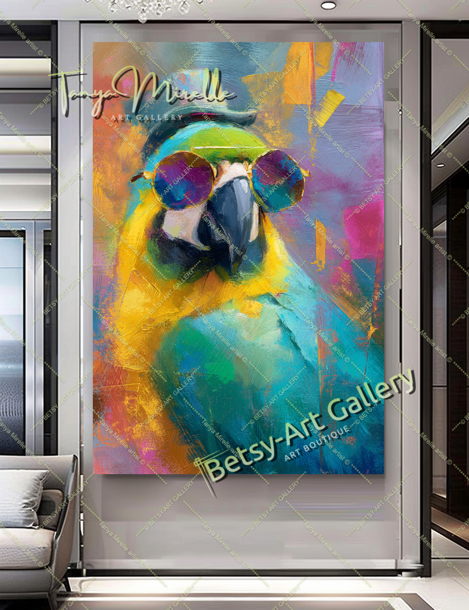 {{ product.title }} canvas artwork by Tanya Mirelle – modern wall decor – original artwork for home, living room, office, or gallery
