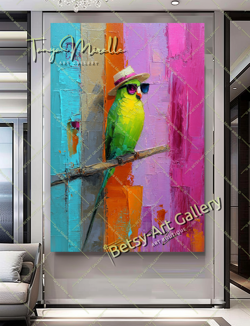 {{ product.title }} canvas artwork by Tanya Mirelle – modern wall decor – original artwork for home, living room, office, or gallery