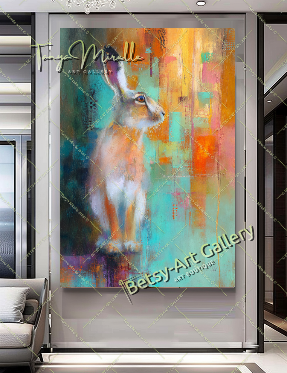 {{ product.title }} canvas artwork by Tanya Mirelle – modern wall decor – original artwork for home, living room, office, or gallery