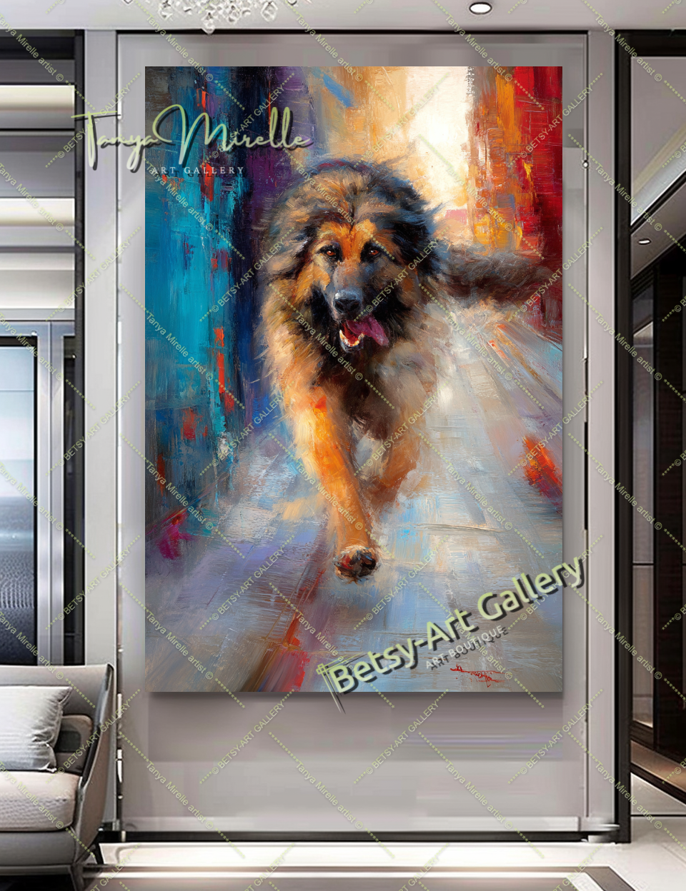 {{ product.title }} canvas artwork by Tanya Mirelle – modern wall decor – original artwork for home, living room, office, or gallery