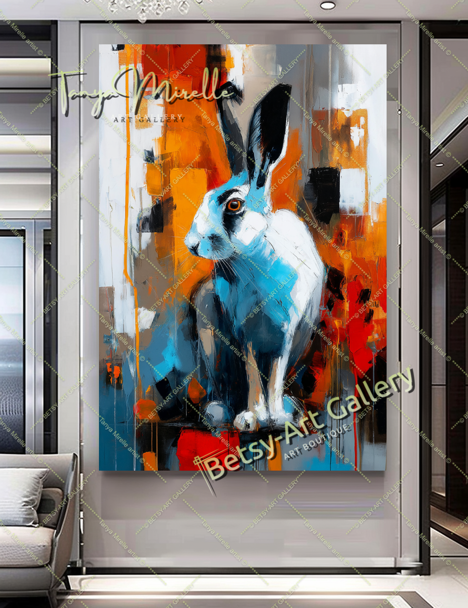 {{ product.title }} canvas artwork by Tanya Mirelle – modern wall decor – original artwork for home, living room, office, or gallery