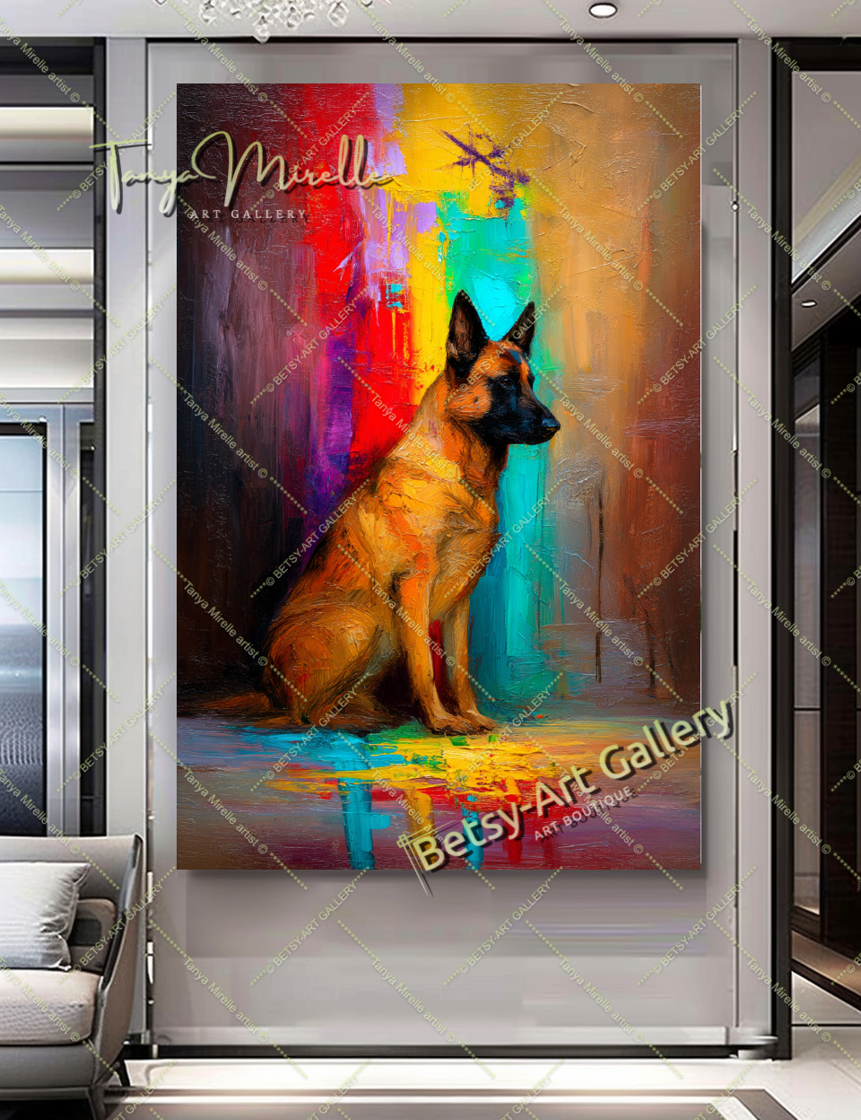 {{ product.title }} canvas artwork by Tanya Mirelle – modern wall decor – original artwork for home, living room, office, or gallery