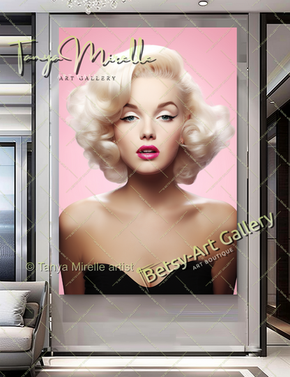 Charmant Portrait Marilyn Monroe - Modern Canvas Print