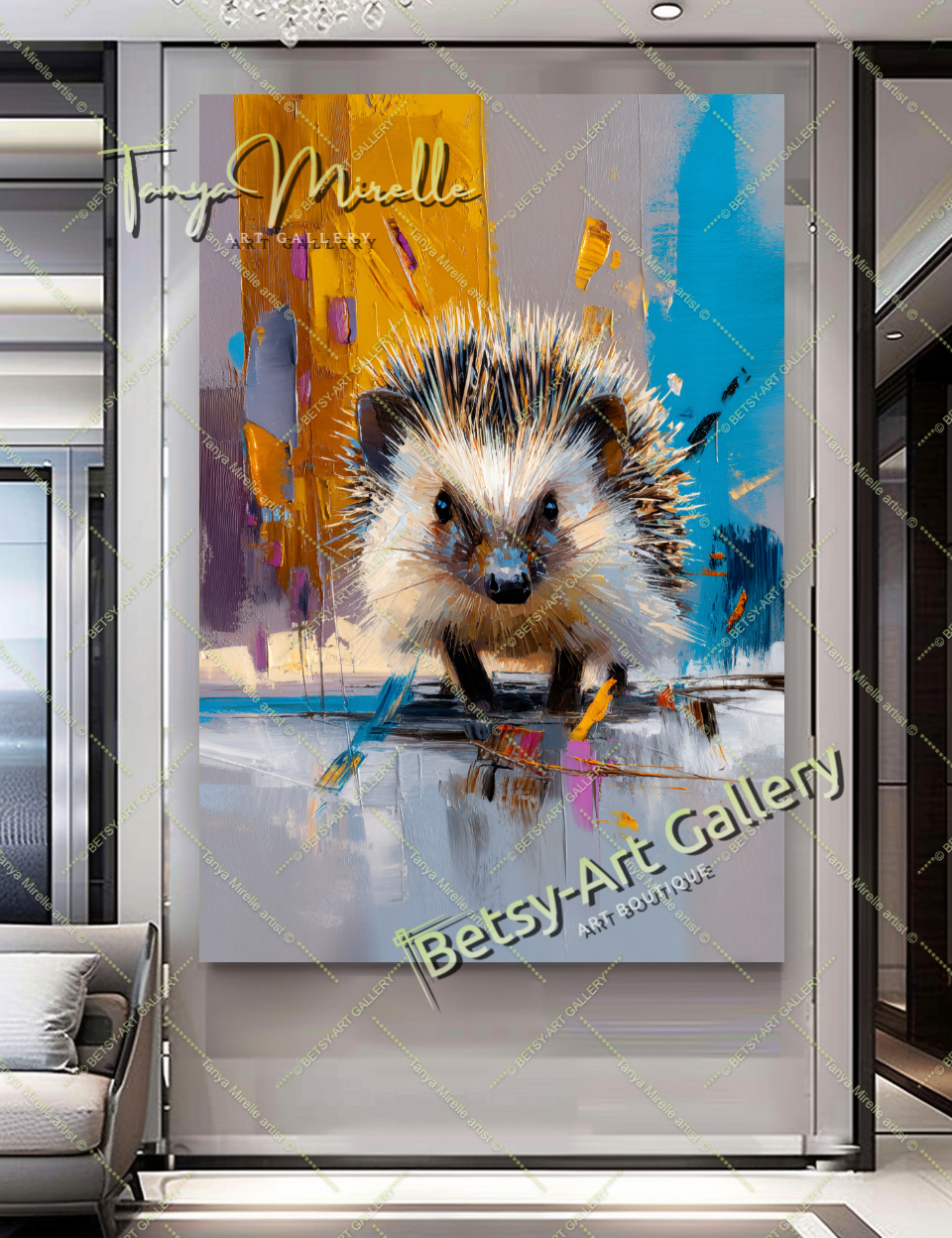 {{ product.title }} canvas artwork by Tanya Mirelle – modern wall decor – original artwork for home, living room, office, or gallery