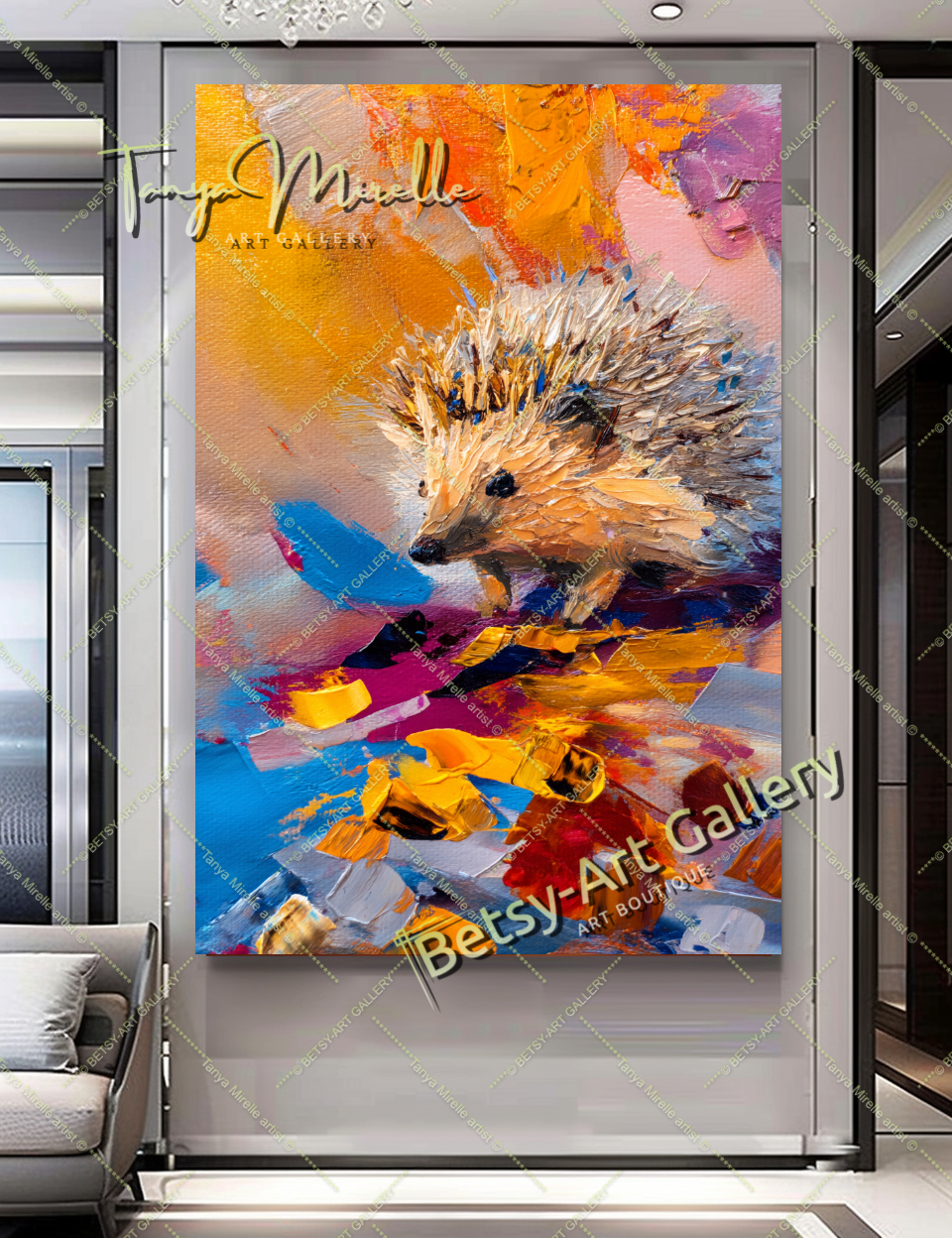 {{ product.title }} canvas artwork by Tanya Mirelle – modern wall decor – original artwork for home, living room, office, or gallery