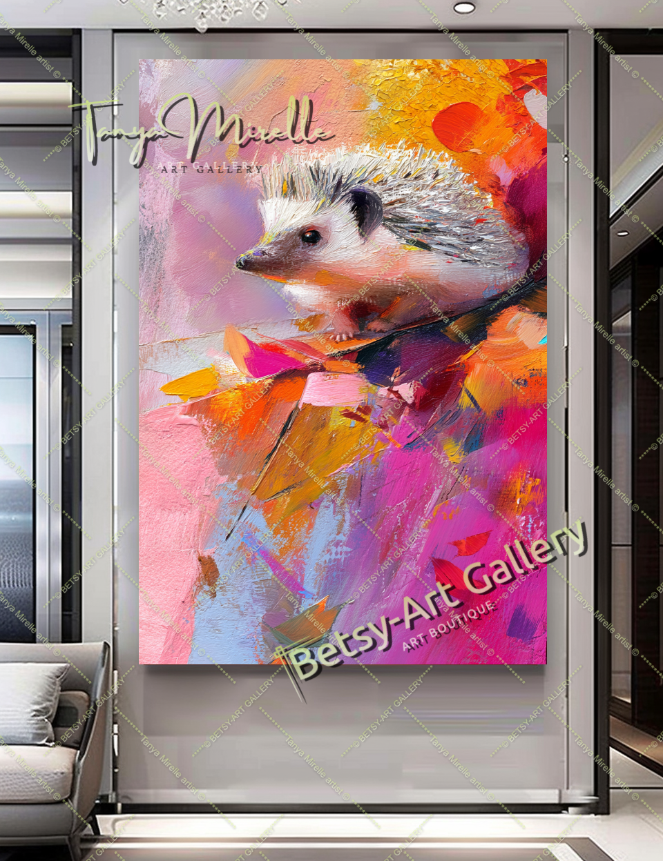 {{ product.title }} canvas artwork by Tanya Mirelle – modern wall decor – original artwork for home, living room, office, or gallery